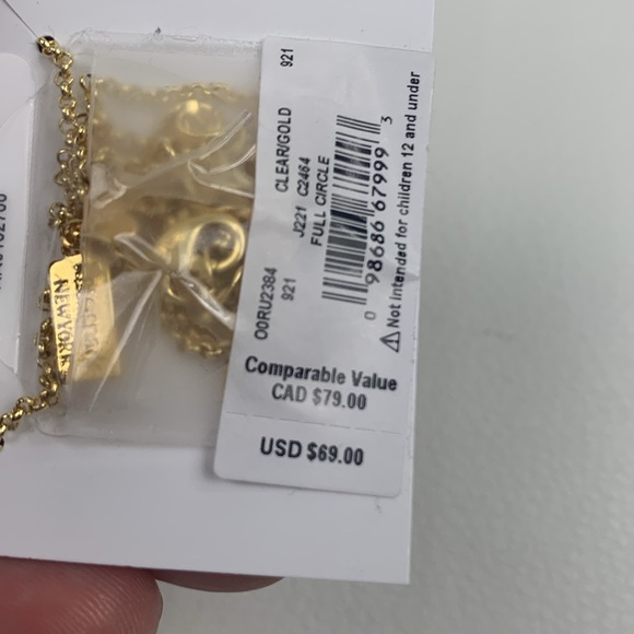 Kate Spade Gold Ring Necklace Cubic Zirconia Diamond New With tags - Picture 3 of 6